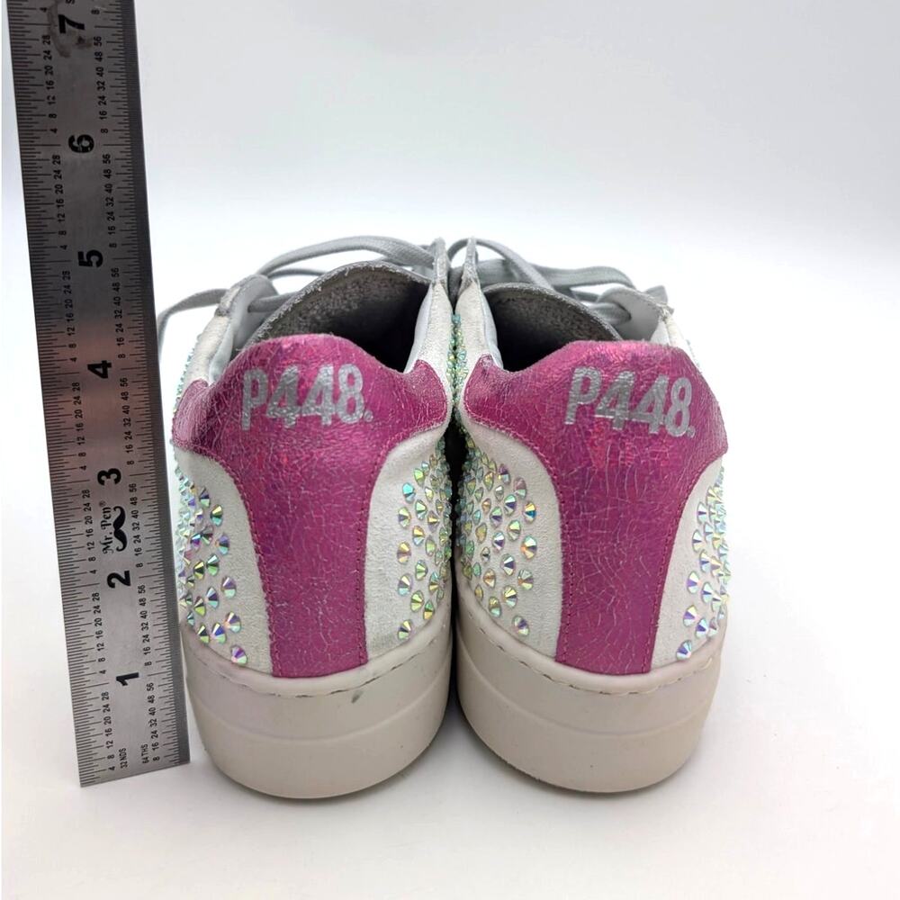 P448 Thea Platform Sneaker Shoes Lace-Up Women's White Size US8.5 EU39 - Picture 4 of 12